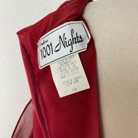 VTG Fashion 1001 Nights Maxi Prom Dress Evening Formal Bridesmaid Small (vtg 14) - Picture 10 of 12